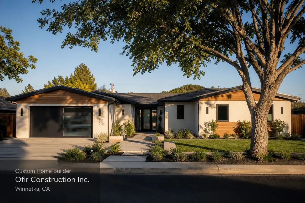 New custom home construction in the San Fernando Valley