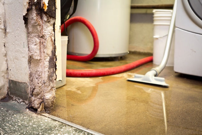 Water damage cleanup process